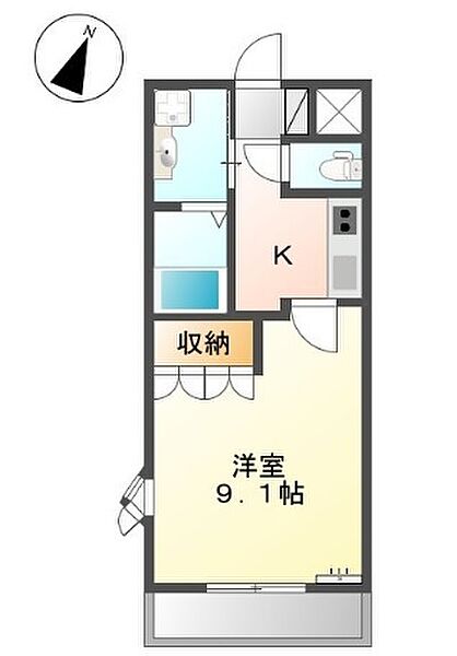 シャングリラI 208｜和歌山県和歌山市府中(賃貸マンション1K・2階・30.00㎡)の写真 その2