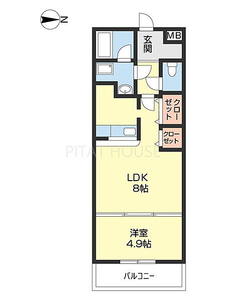 ロックブリッジ 205｜和歌山県和歌山市新在家(賃貸アパート1LDK・2階・31.50㎡)の写真 その2