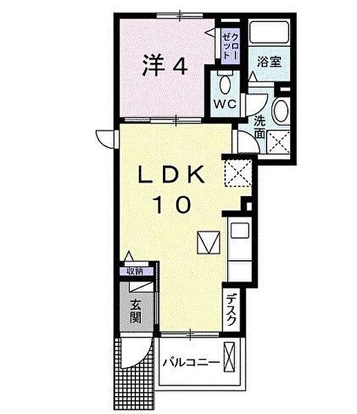 ルラシオン 101｜和歌山県海南市大野中(賃貸アパート1LDK・1階・32.44㎡)の写真 その2