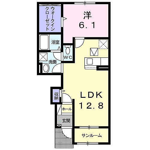 ヴェールI 102｜和歌山県海南市重根(賃貸アパート1LDK・1階・50.16㎡)の写真 その2
