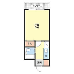 GLハイム 1Kの間取図画像