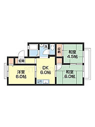 エル園村 3DKの間取図画像