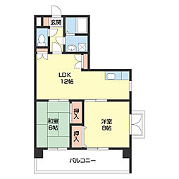グリーンヒル 2LDKの間取図画像