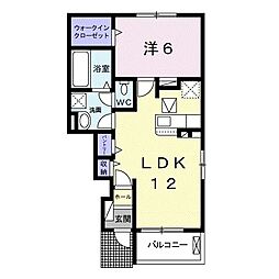 ルフナ2 1LDKの間取図画像