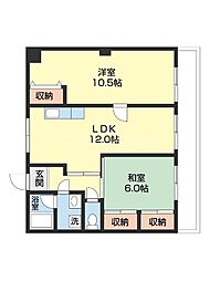 第二藤村マンション 2LDKの間取図画像