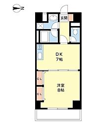 Ｕ−Ｂｕｉｌ太田 9階1DKの間取り