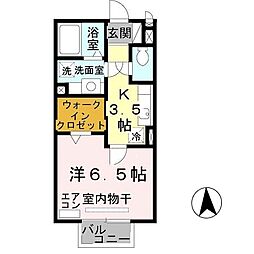 ピノ コラ 2階1Kの間取り