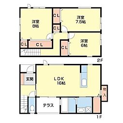 エリザベート 1階3LDKの間取り