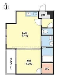 アメニティ高松 1階1LDKの間取り