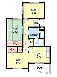 西浜グリーンハイツ 2LDKの間取図画像