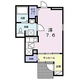 セトル・コンチェルト ワンルームの間取図画像