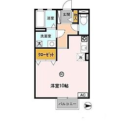 ガーデン・シャトレi ワンルームの間取図画像