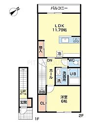 グランニエル 1LDKの間取図画像