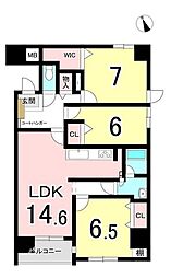 間取図画像 2SLDK