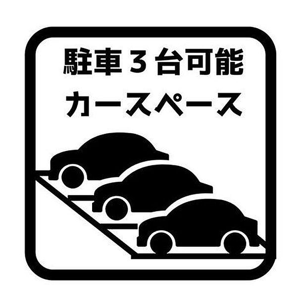 駐車場3台駐車可能な駐車スペース付き。
