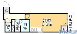 destino東町2 ワンルームの間取図画像