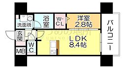 久留米市諏訪野町マンション 1LDKの間取図画像