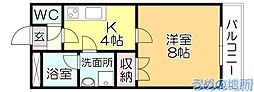 サクセス75 1Kの間取図画像