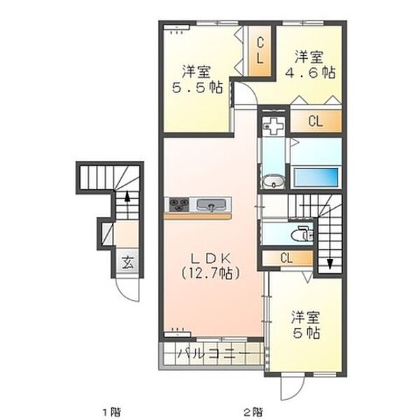 同じ建物の物件間取り写真 - ID:244003976510