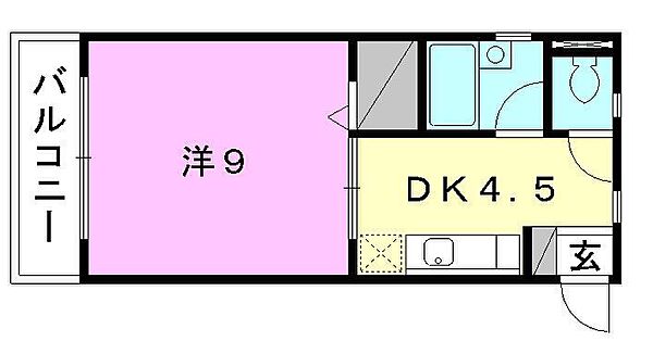 サクラハイツ 303 号室｜愛媛県松山市上市2丁目(賃貸マンション1DK・3階・29.64㎡)の写真 その2