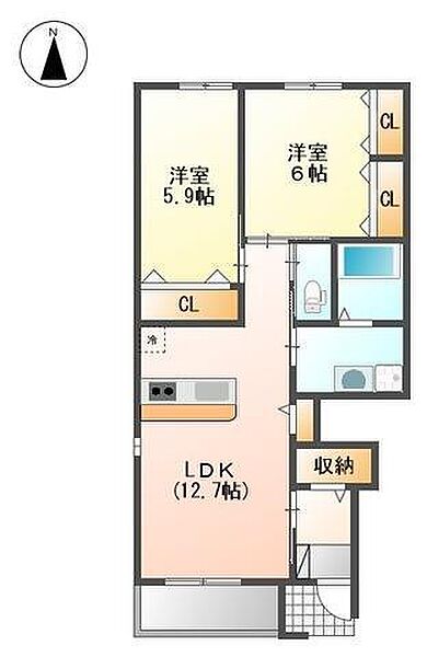 同じ建物の物件間取り写真 - ID:238007337629