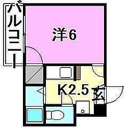 オレンジコート土居田 1Kの間取図画像