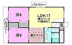 間取図画像 2LDK