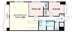 ROYALANNEX喜与町 2LDKの間取図画像