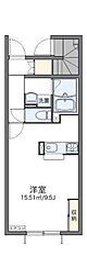 LEONEXT桜ツインB 1Kの間取図画像