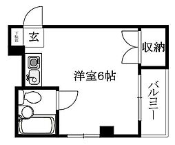第一高岡ビル ワンルームの間取図画像