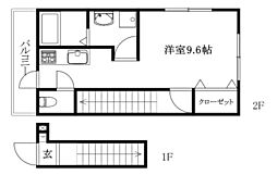 ＥＡＲＬ’Ｓ ＣＯＵＲＴ北条2 207 号室 2階ワンルームの間取り