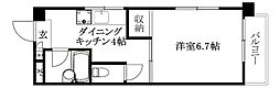 ルナ・ソレイユ桑原 1Kの間取図画像