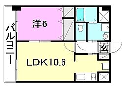 M・ジュピタ 1LDKの間取図画像