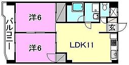 アルディナ内宮 2LDKの間取図画像