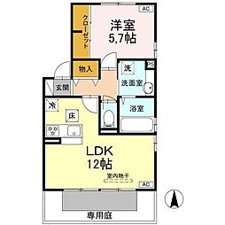 ウィットトキワ 1LDKの間取図画像