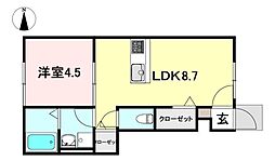 エクセレンス和泉北 1LDKの間取図画像