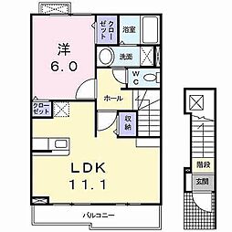 フェアー・インプレス 1LDKの間取図画像