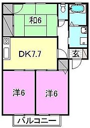 レプラコーン和泉D 3DKの間取図画像