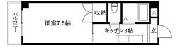 グランドハイム小坂 1Kの間取図画像