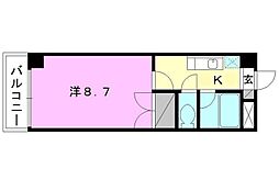 HAUS・BEHAGEN 1Kの間取図画像