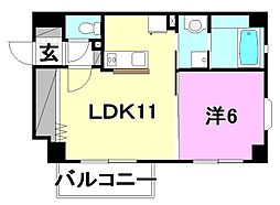 フィオーレ 1LDKの間取図画像