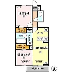 プレミアコート 2LDKの間取図画像