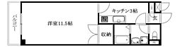 グリーンハイツ姫原 1Kの間取図画像