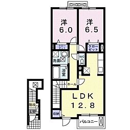 リヴェールムニュ 2LDKの間取図画像