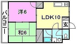 メゾン生石 2LDKの間取図画像