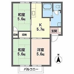 フレグランス雄新 3Kの間取図画像