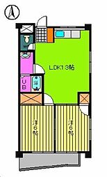 メゾンスィート 2LDKの間取図画像