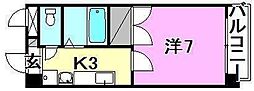 ジョイフル第3祝谷 1Kの間取図画像