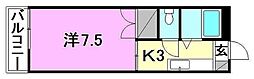 ミーシグマンション咲くら 1Kの間取図画像