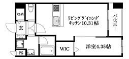 Credo in te山越 1LDKの間取図画像